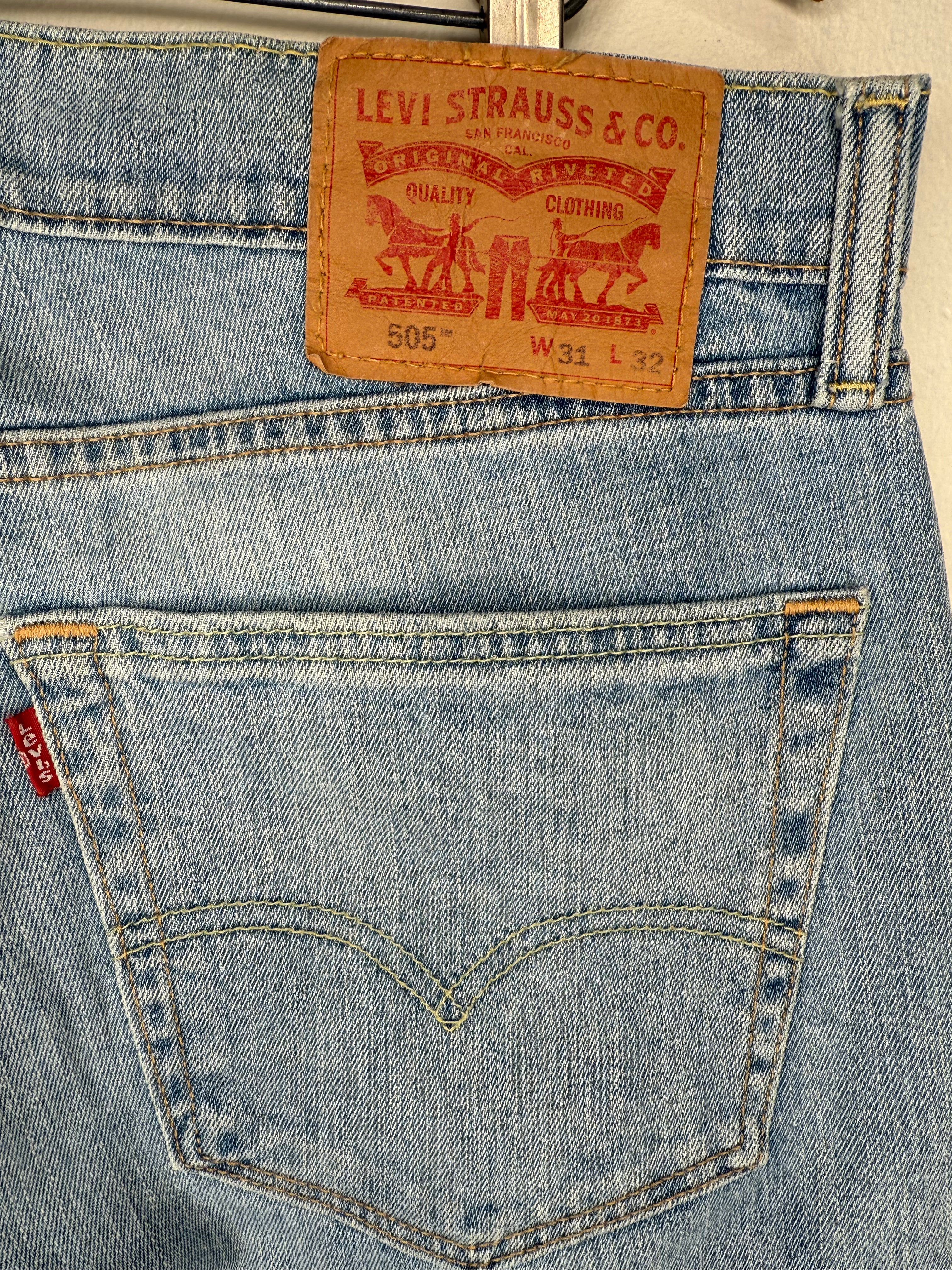 00s LEVI'S 505 LIGHT WASH (31x32)