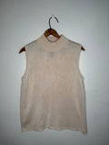 BEIGE SILK SWEATER TANK