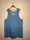 80s DENIM BUTTON-UP DRESS