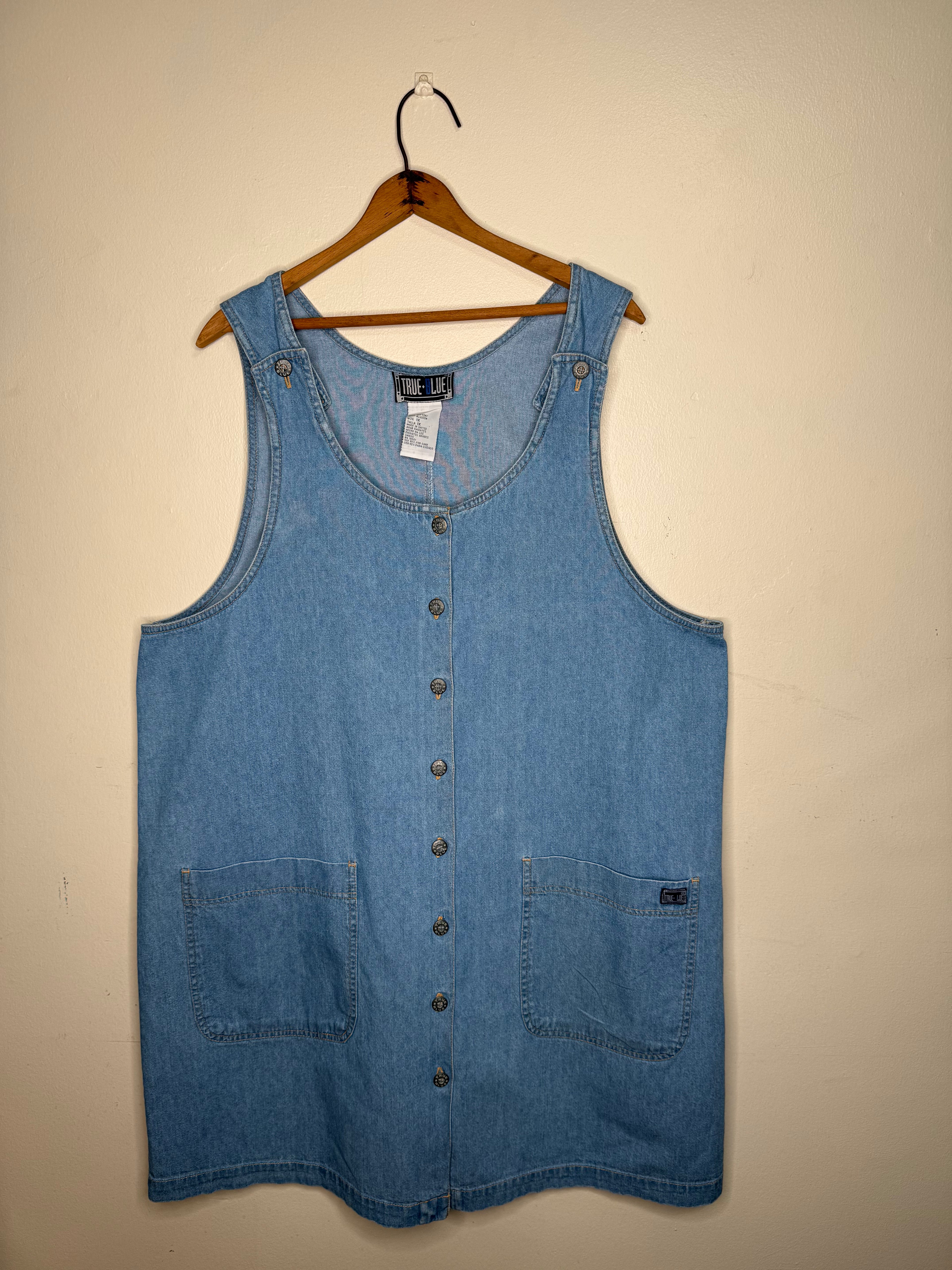 80s DENIM BUTTON-UP DRESS