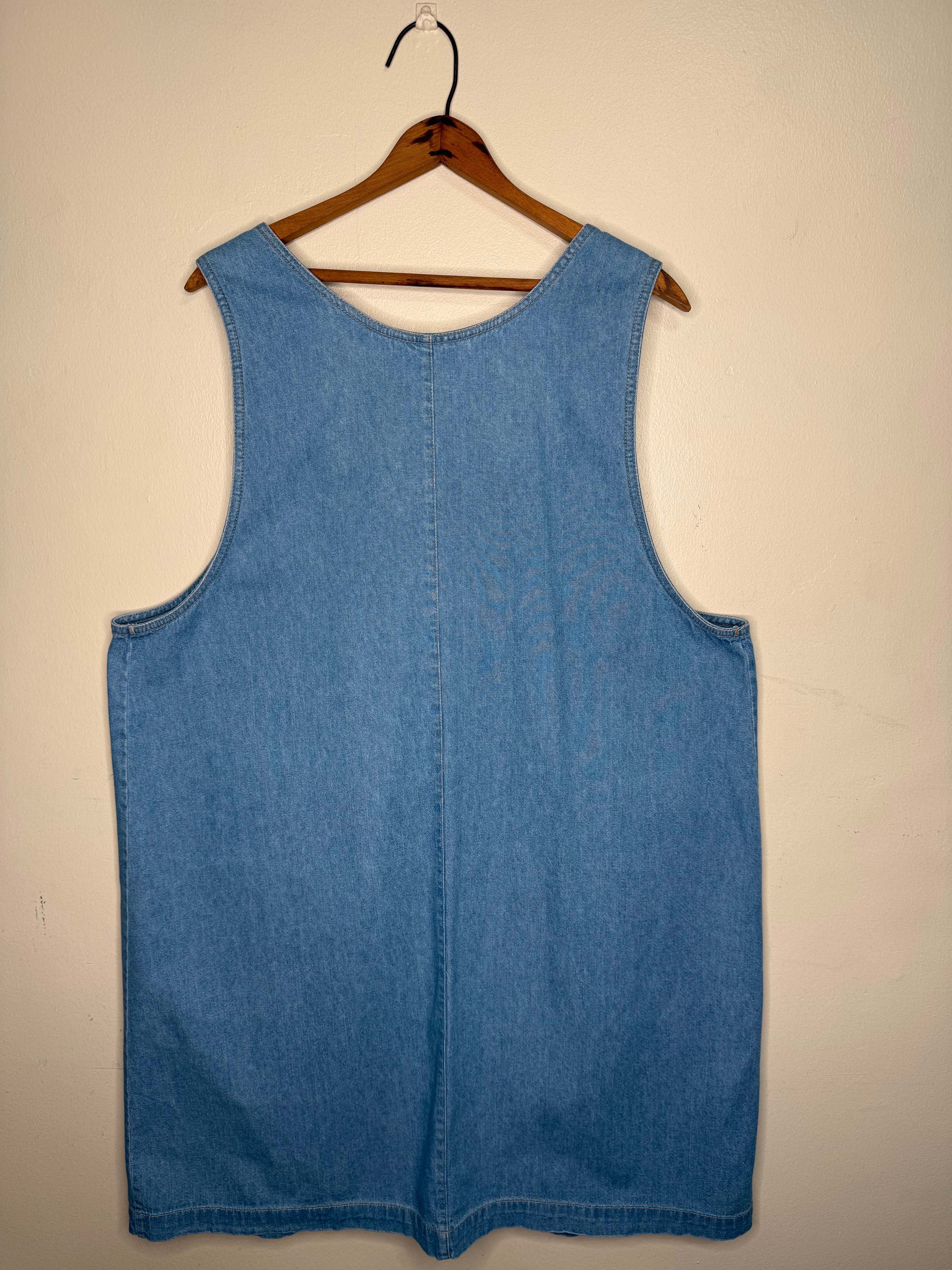 80s DENIM BUTTON-UP DRESS