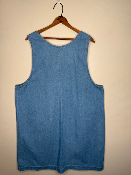 80s DENIM BUTTON-UP DRESS