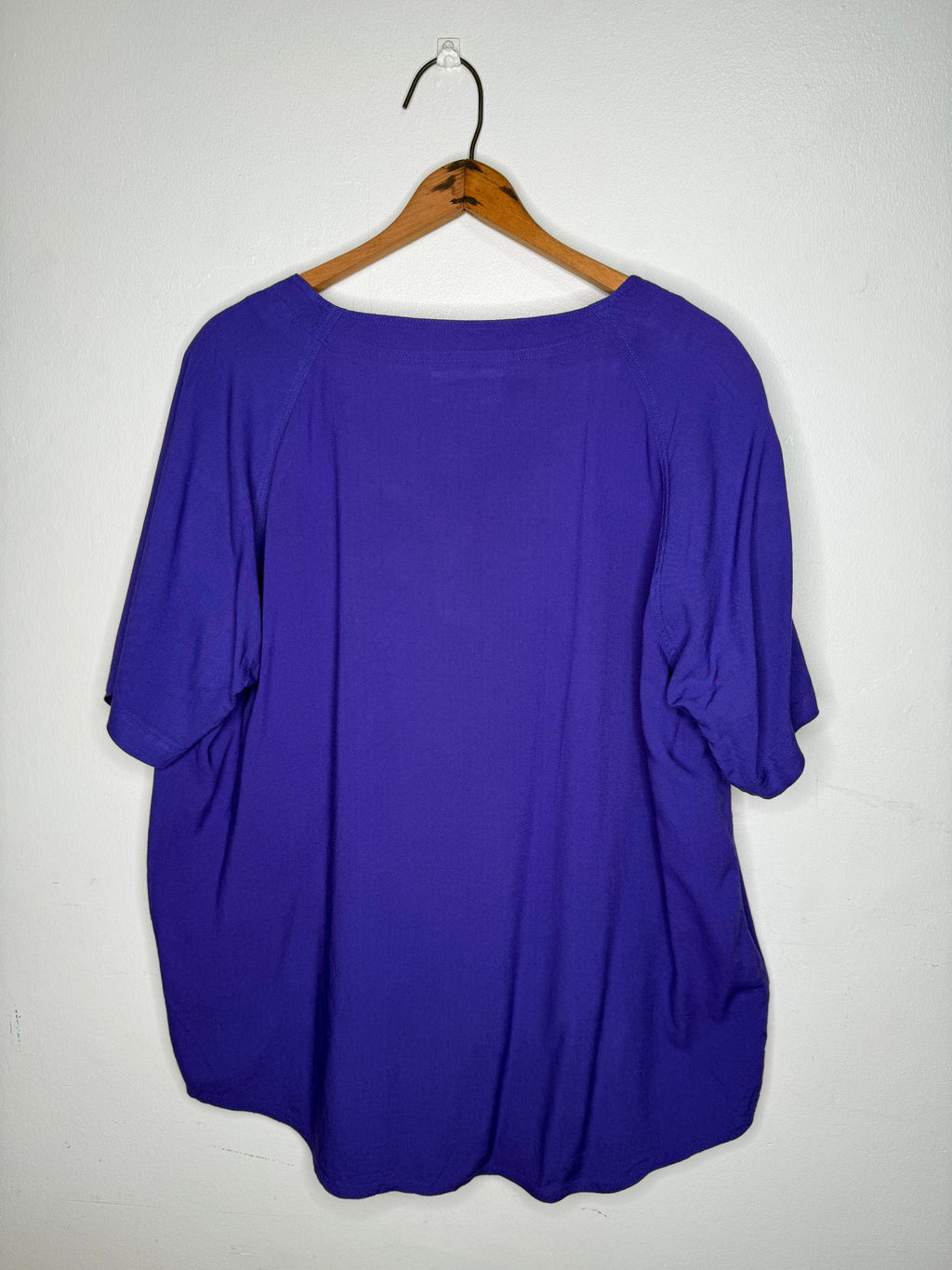 80s PURPLE BASEBALL BUTTON-UP
