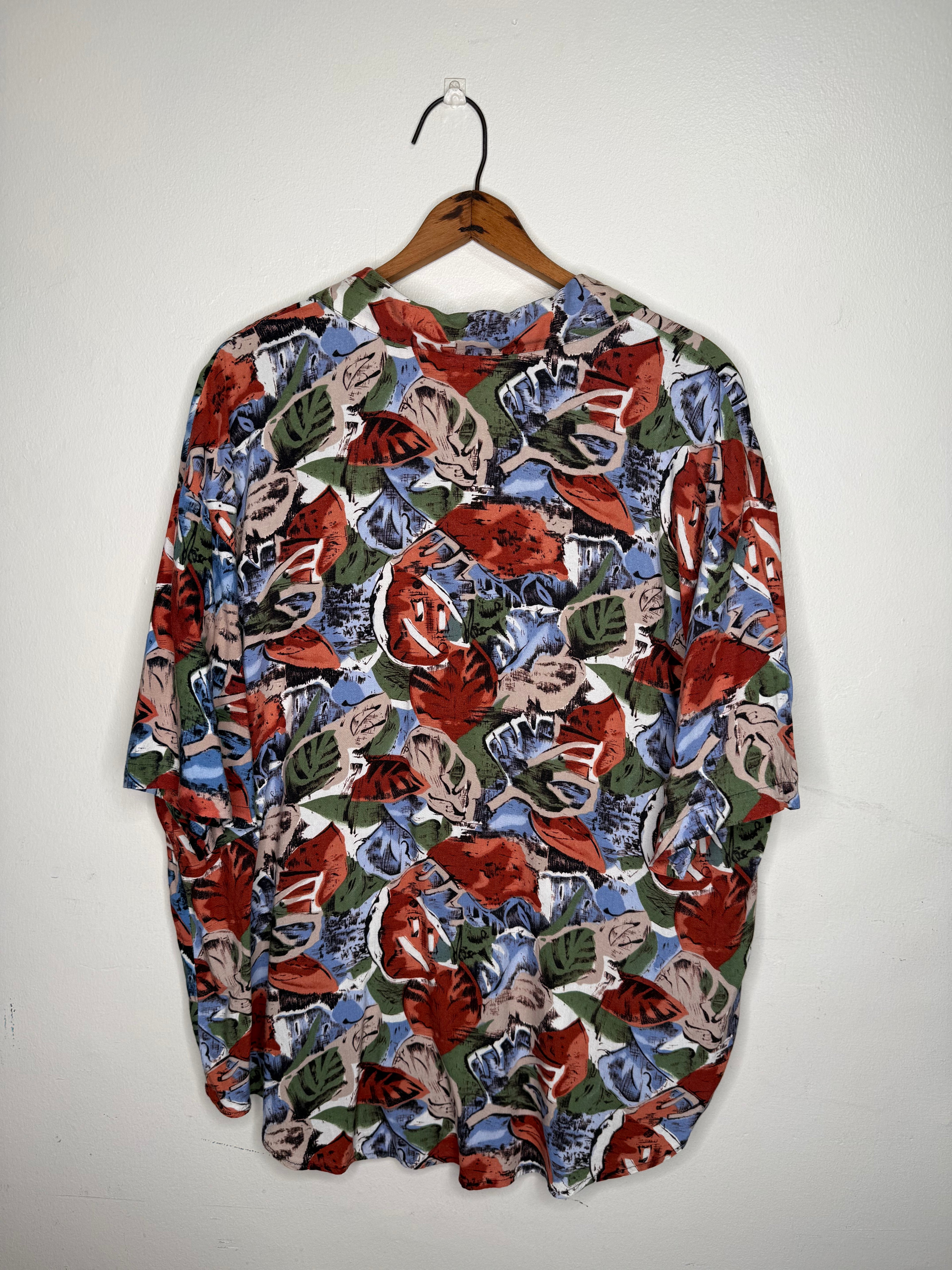 80s MUTLICOLORED PATTERNED SHORT SLEEVE